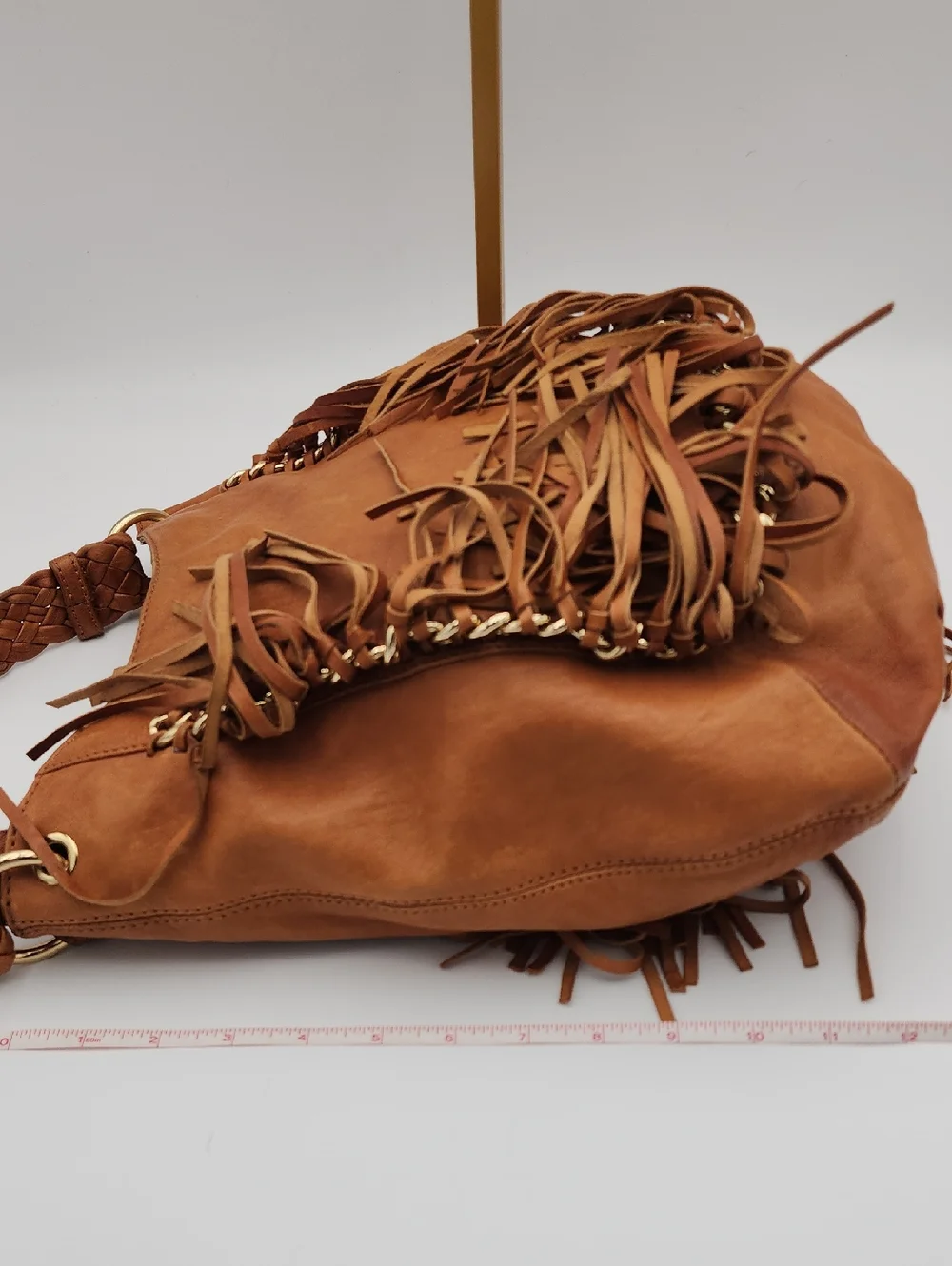 Michael‎ Kors Brown Suede Fringe Hobo Bag